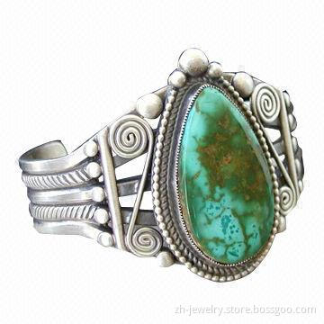 Turquoise bangle jewelry, 925 sterling silver bangle with turquoise, bracelet/bangles